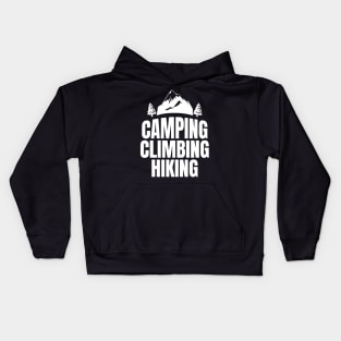 Camping Climbing Hiking Kids Hoodie